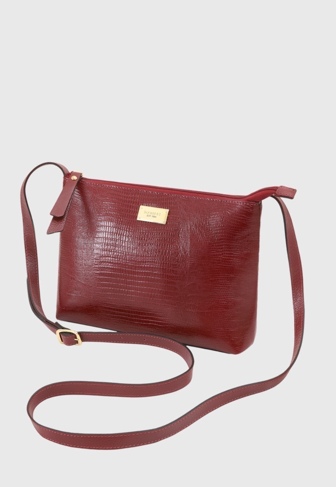 Vista 3 Bolsa Transversal Couro Mariart 2190MRT Vermelha vermelho Mariart vermelho