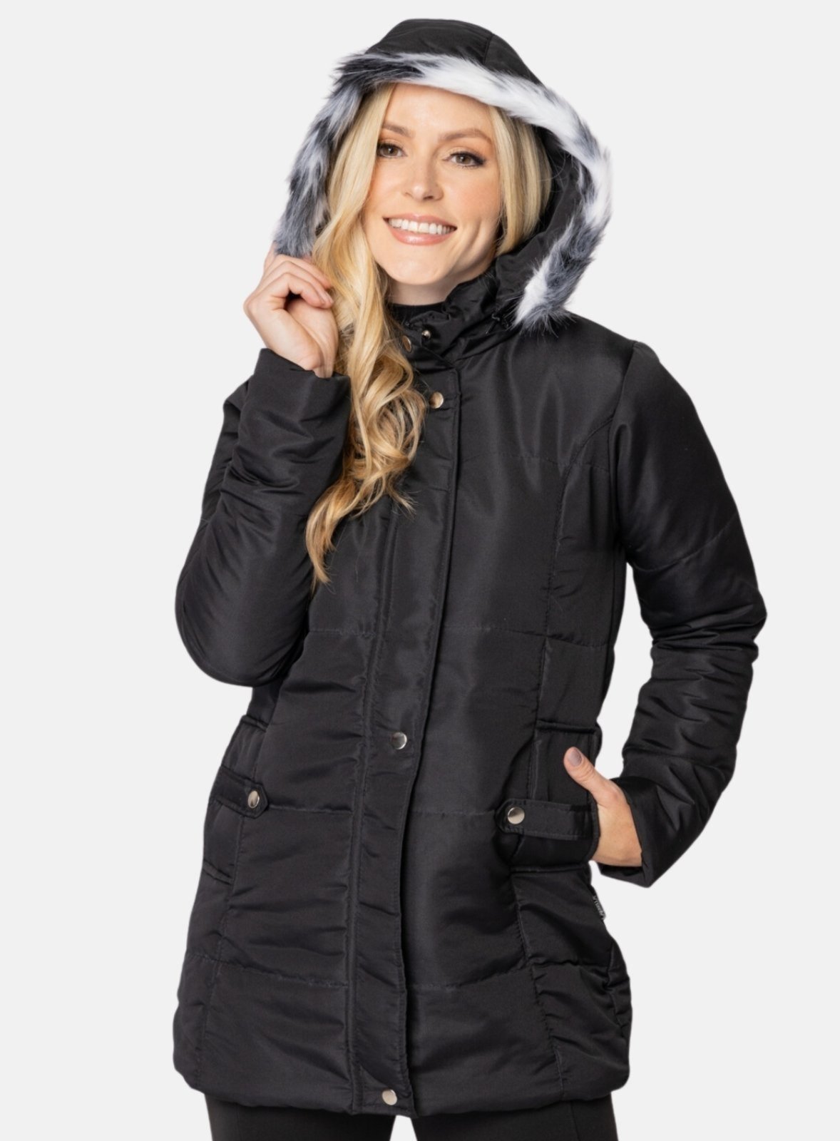 Jaqueta Sobretudo com Capuz Removível Carbella Winter Preto