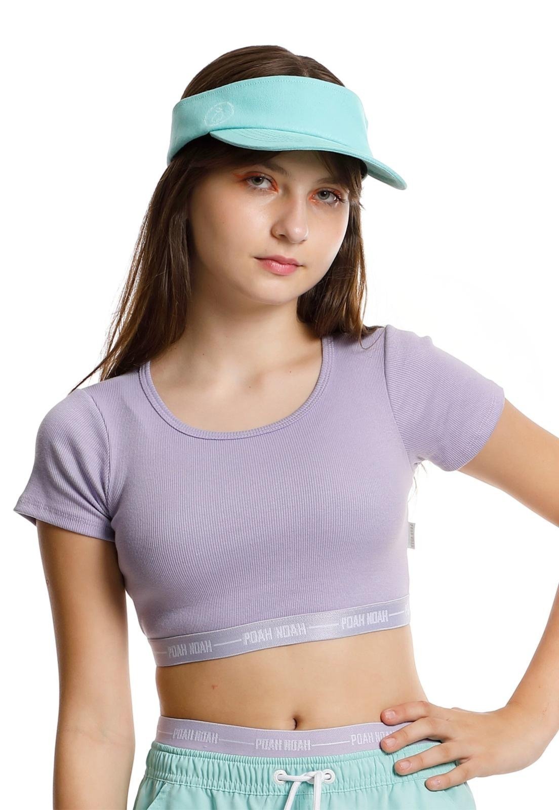 Infantil – Top Juvenil Canelado Elastic Lilás Poah Noah 18 Roxo