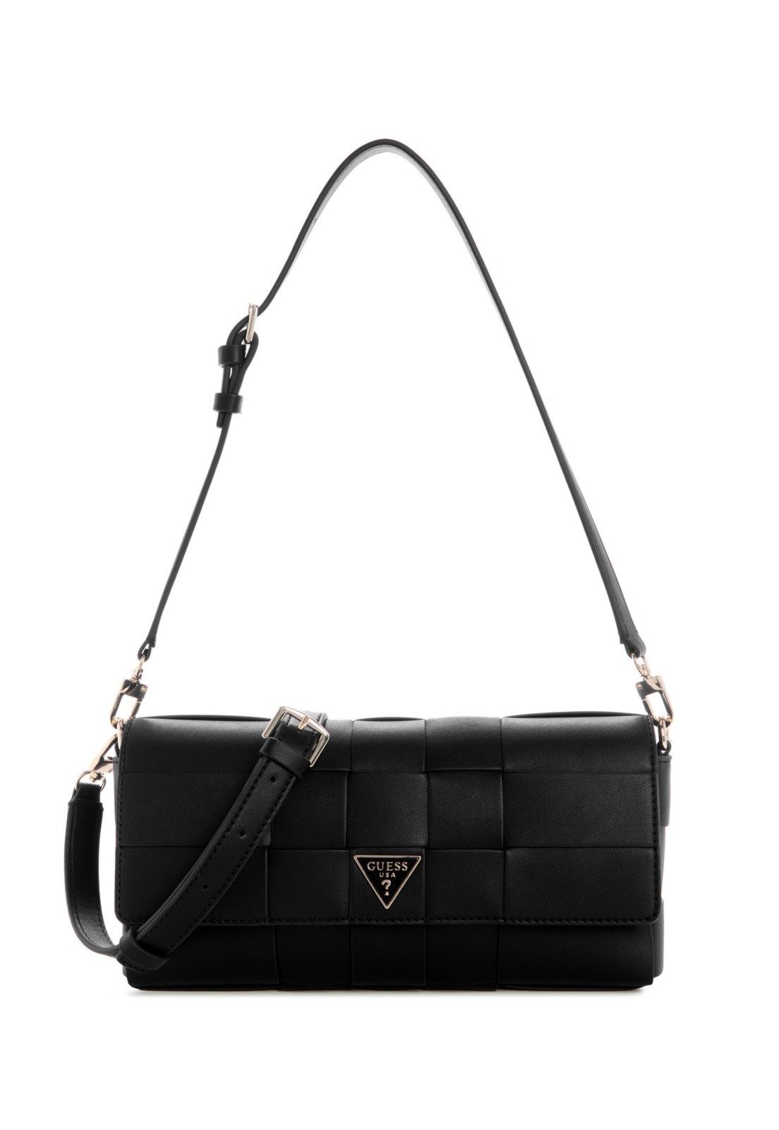 Bolsa Guess Maylee Flap Shoulder Bag Preto
