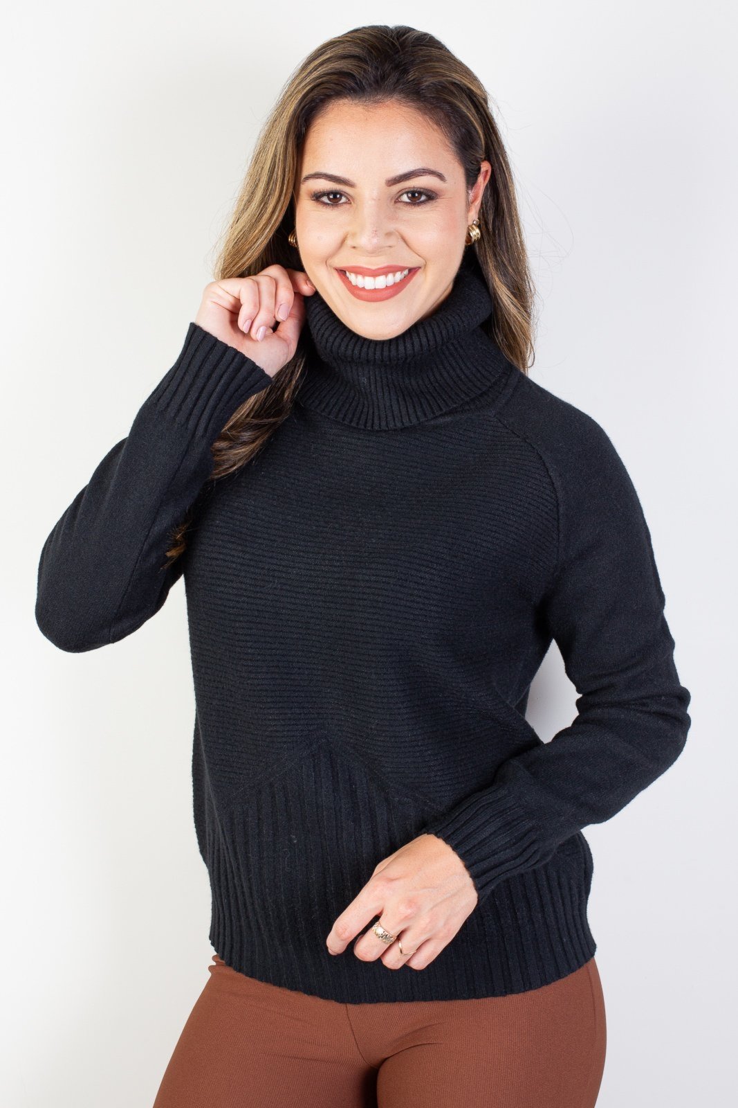 Blusa feminina gola boba 81148 – Preto