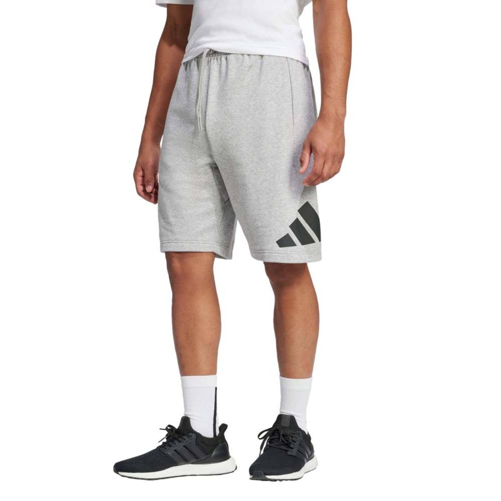Shorts Moletinho Essentials Big Logo adidas Sportswear Cinza