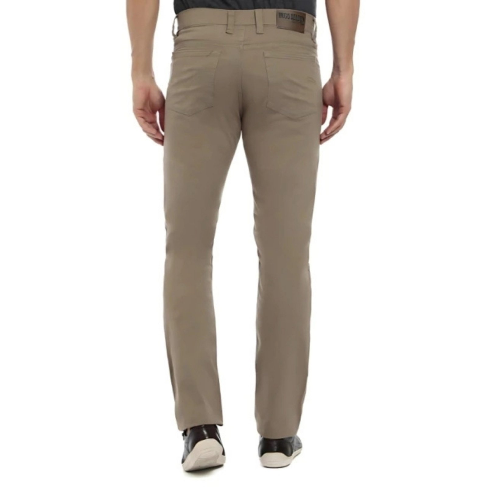 Calça Sarja Hugo Deleon Elastano 5 Bolsos Caqui