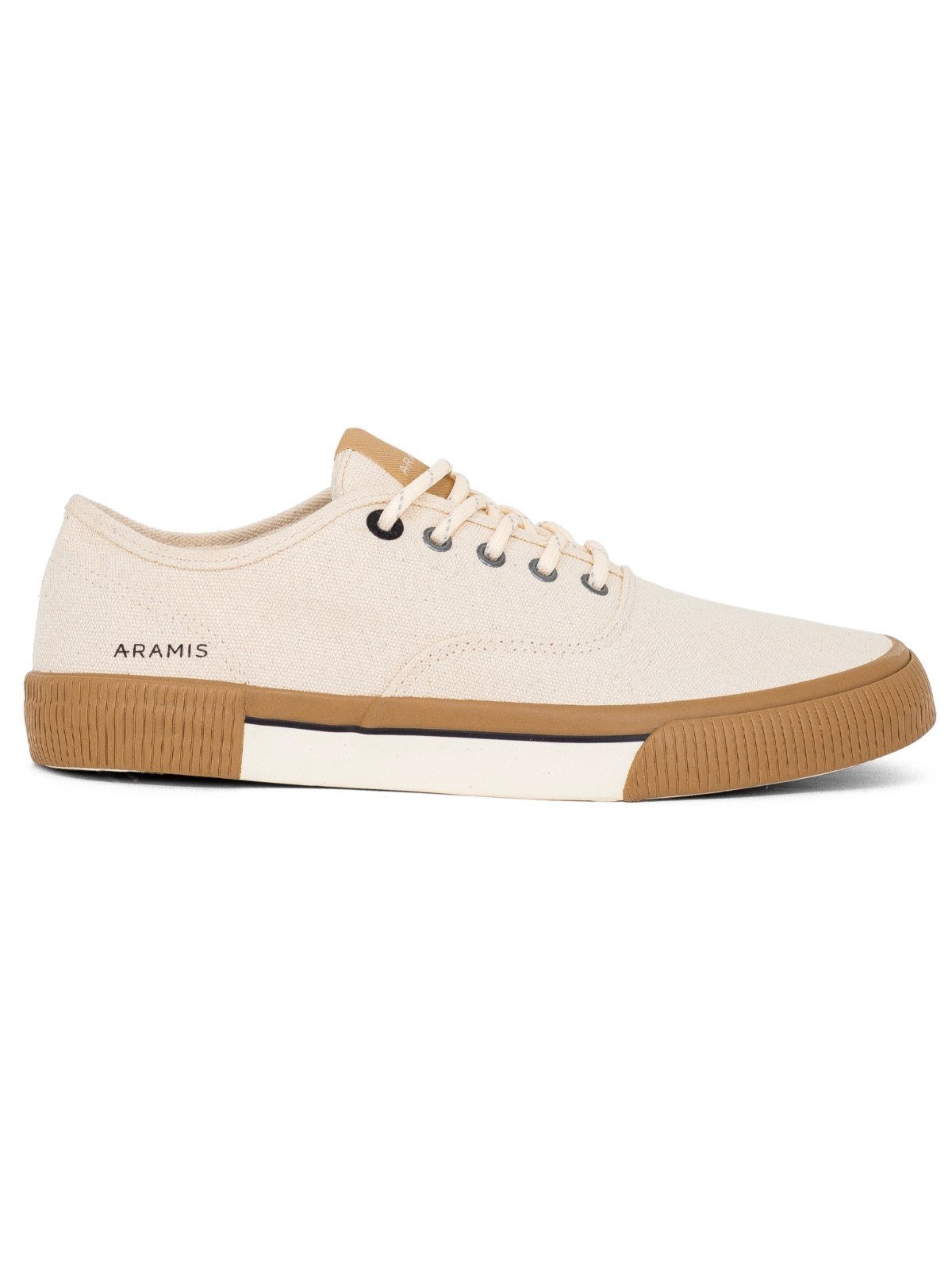 Tênis Masculino Aramis Casual Easy Rover Confortável Costurado Tecido Flexível Branco Off White