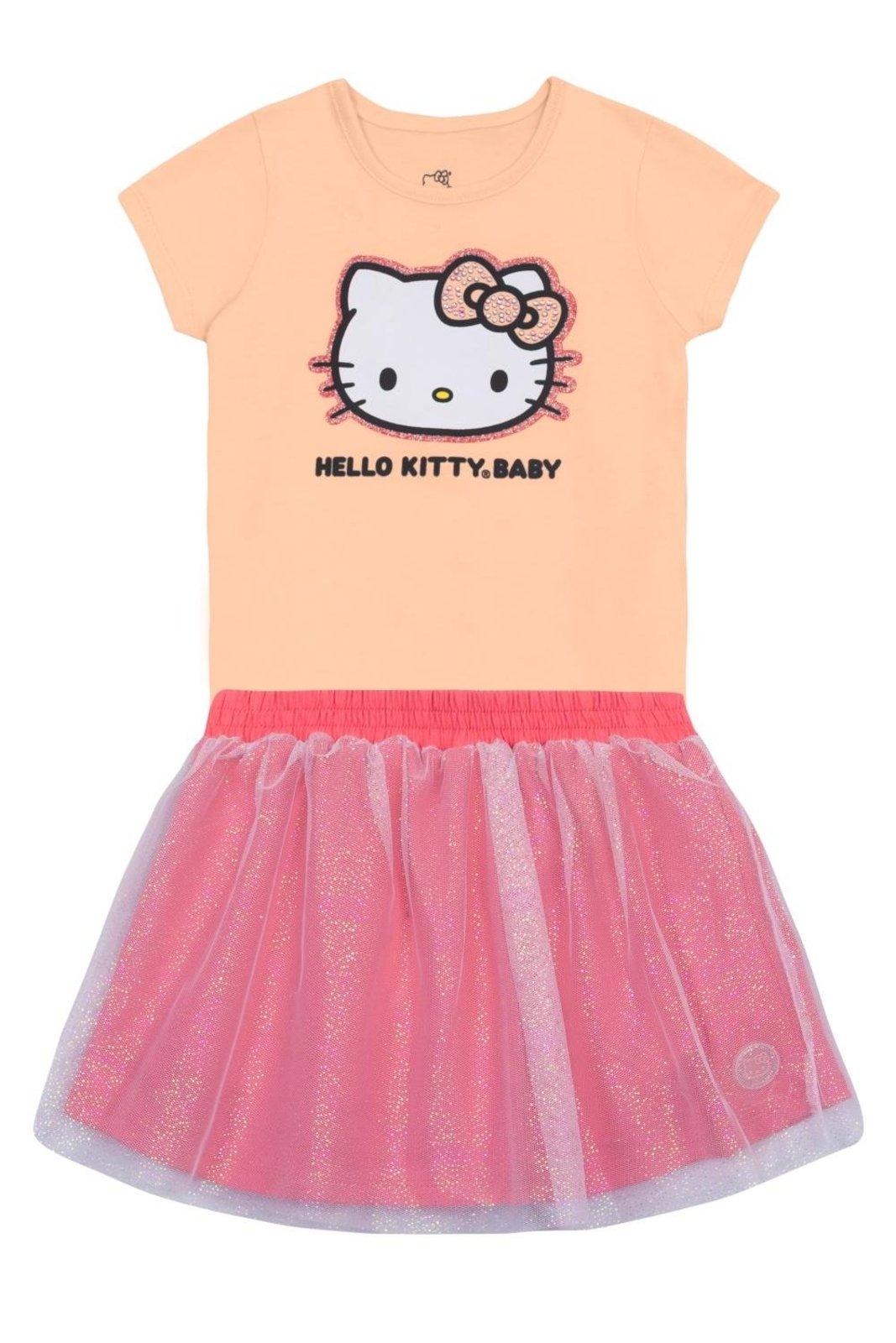 Infantil - Conjunto menina em meia malha Brandili