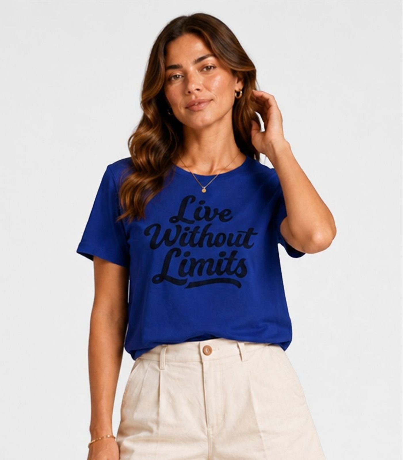 Blusa Feminina Estampada Infinita Cor Azul