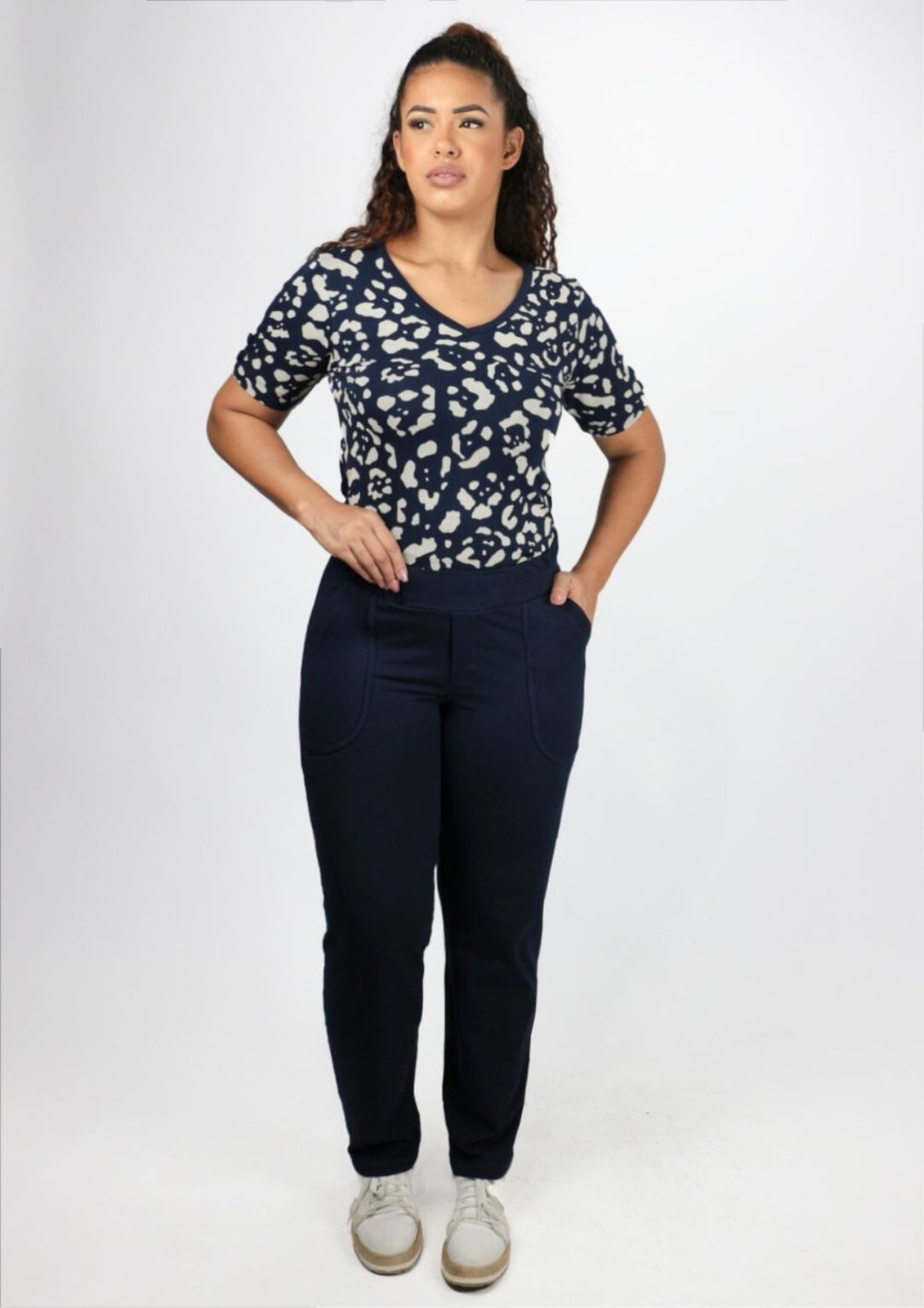 Calça Básica Pau a Pique Viscolycra Azul Marinho AZUL MARINHO – M Pau a Pique