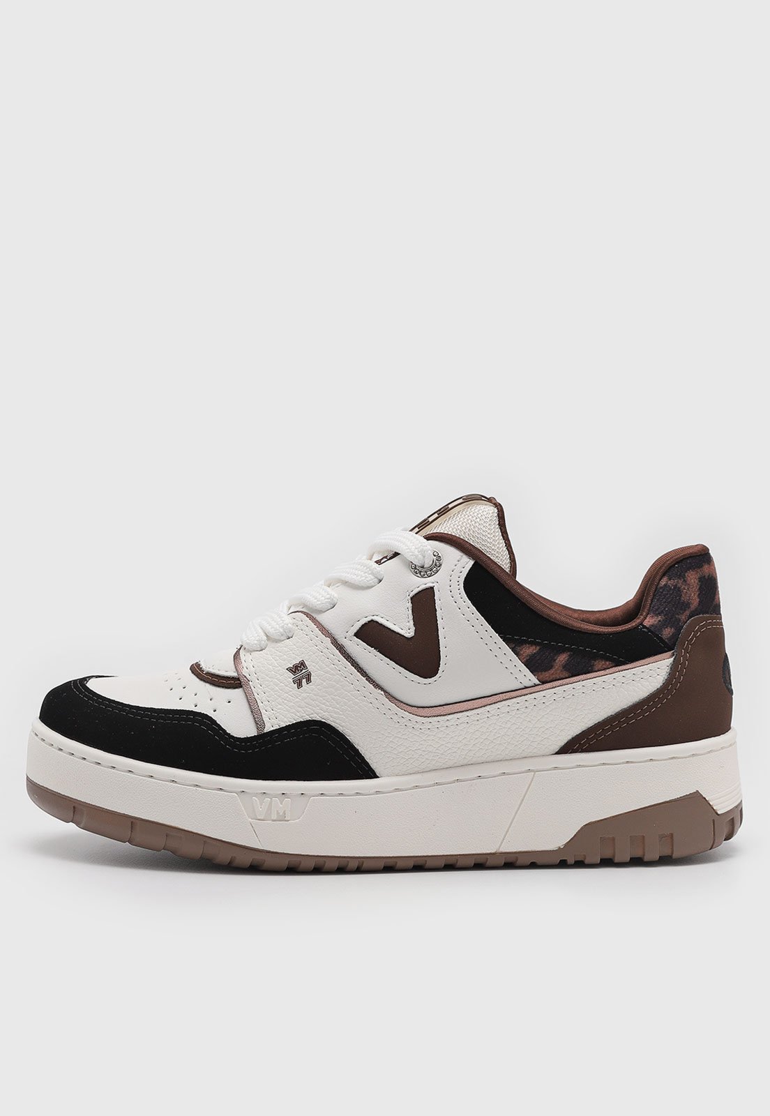 Tênis Feminino Via Marte Animal Print Off-White