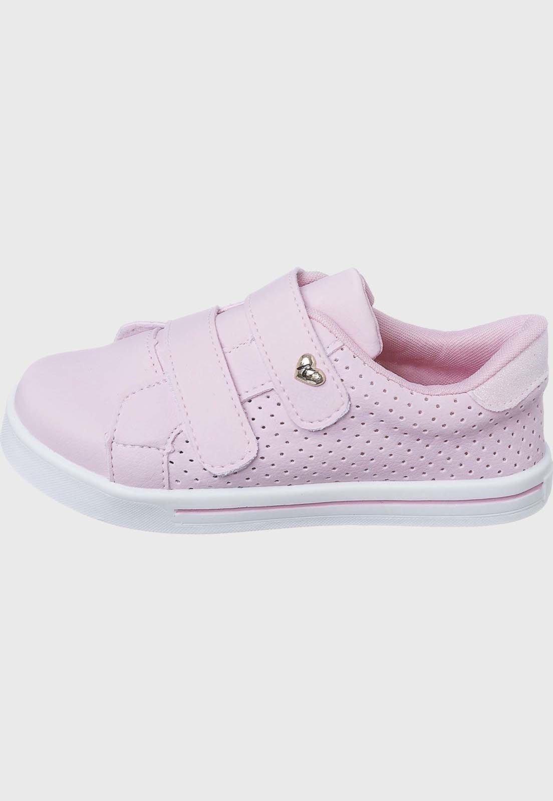 Vista 3 Infantil - Kit 2 Pares de Tênis Feminino Escolar Jogging e Casual Rosa tep Kidstep preto rosa Kidstep preto rosa
