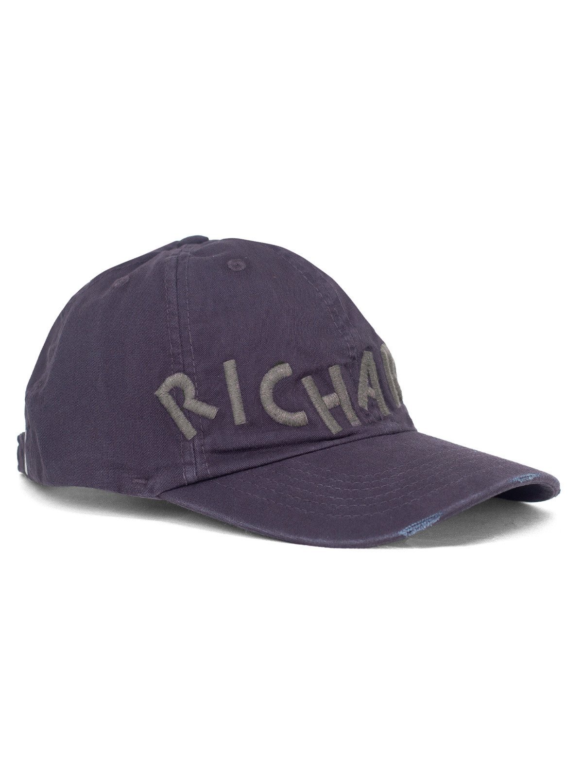 Boné Richards Casual Rabisco Raven Algodão Aba Curva Regulável Strapback Cinza