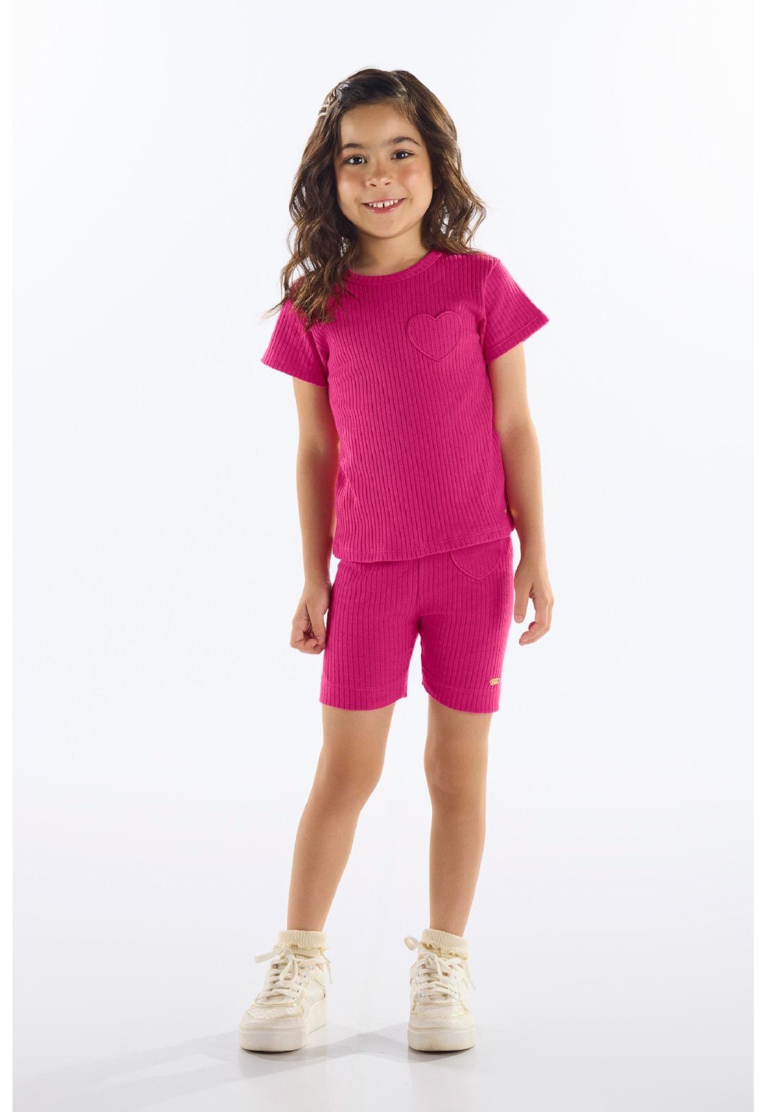 Infantil - Blusa em Ribana Canelada Up Baby Rosa