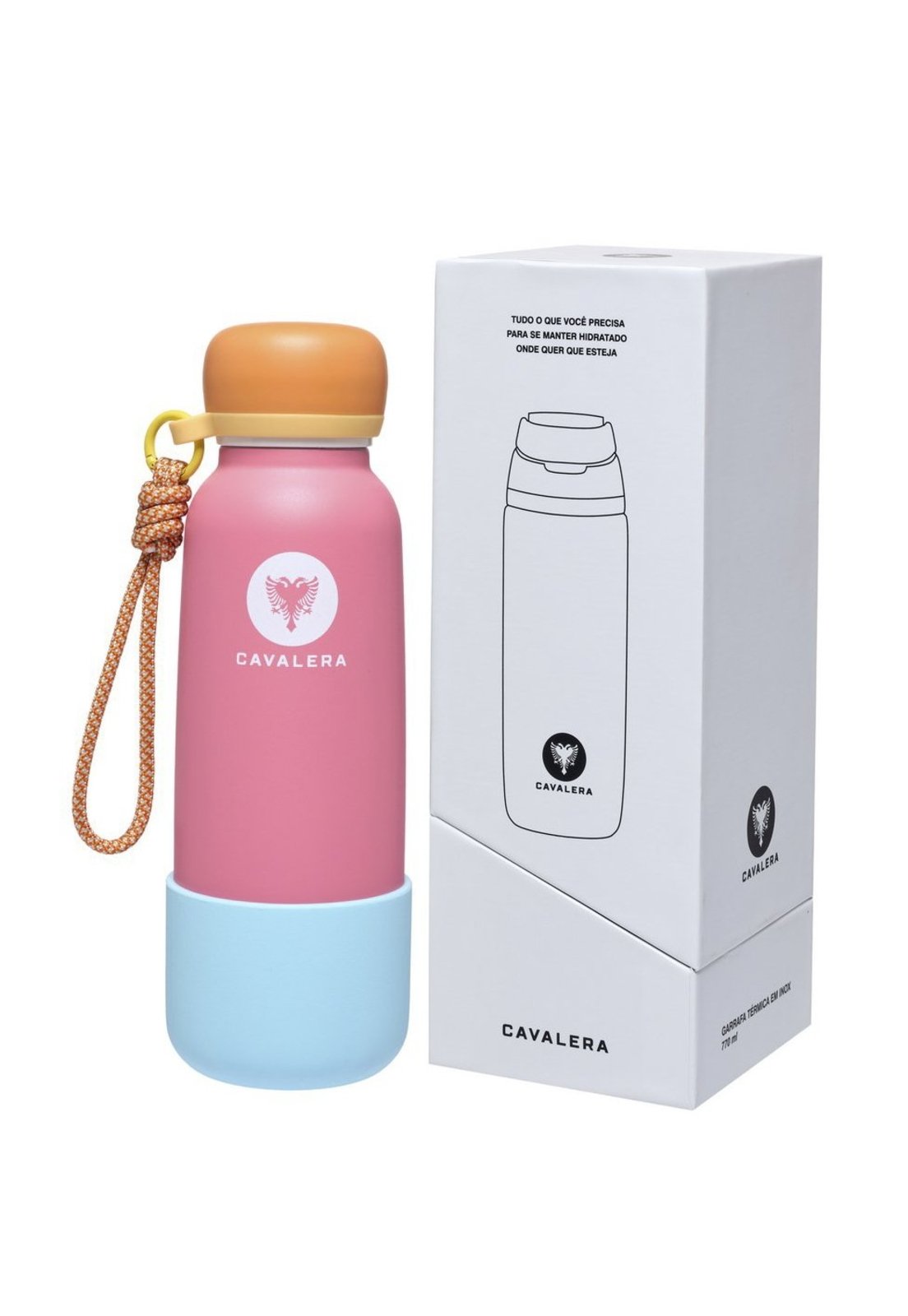 Infantil - Garrafa Térmica Cavalera Aço Inox Reforçada Alça 770ML