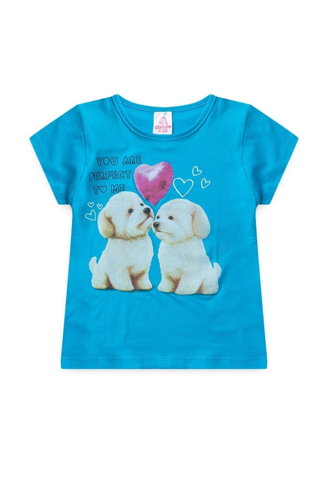 Vista 2 Infantil - Conjunto para Menina Blusa e Shorts Cachorrinhos GKS azul GKS azul