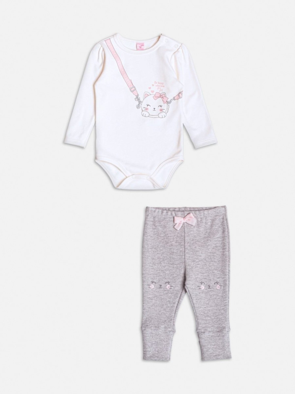 Infantil - Conjunto Off White de Gatinha