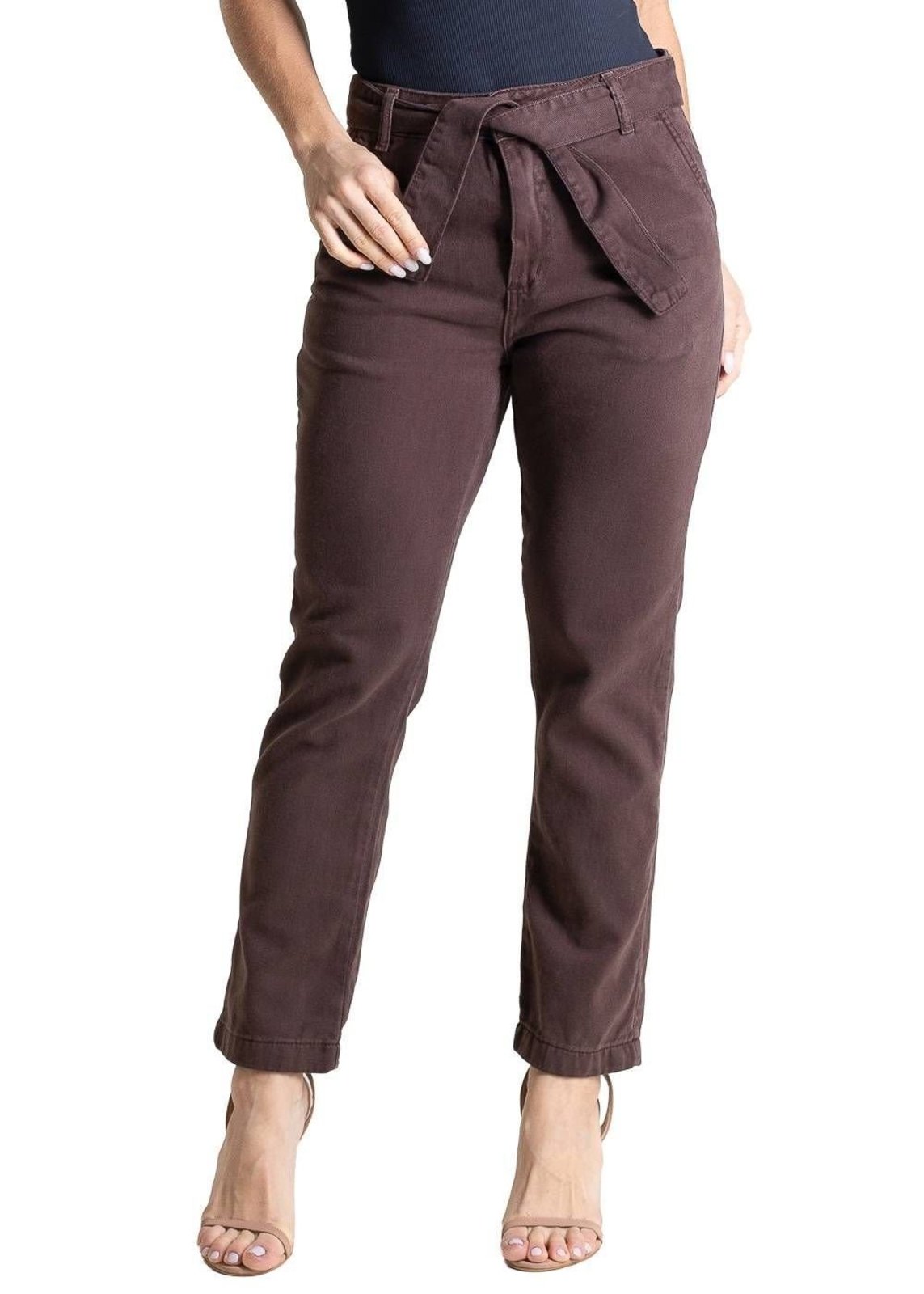 Calça Sarja Sawary Reta - 283977 - Marrom - Sawary