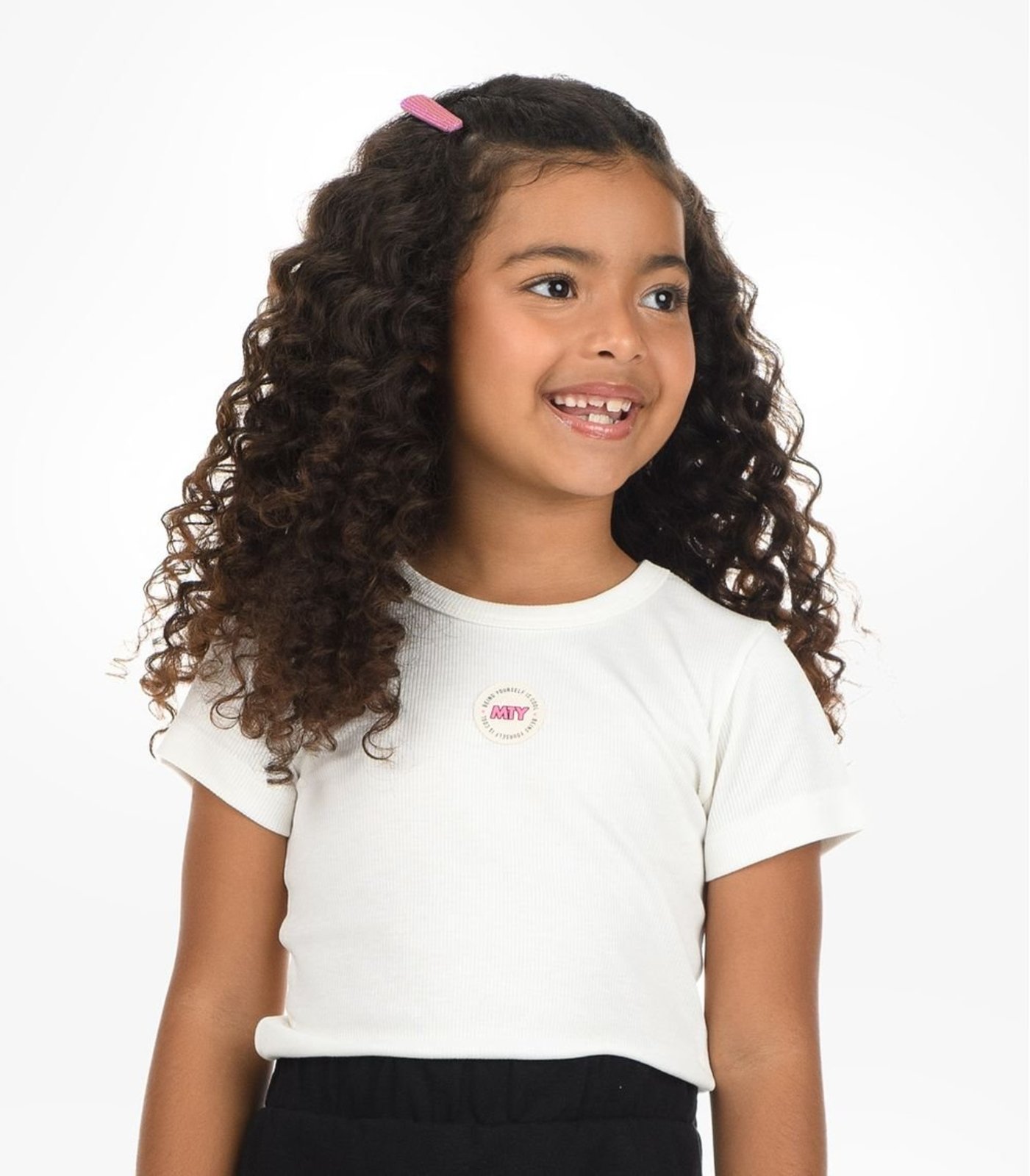 Infantil - Blusa Feminina Ribana de Viscose Rovi Bege