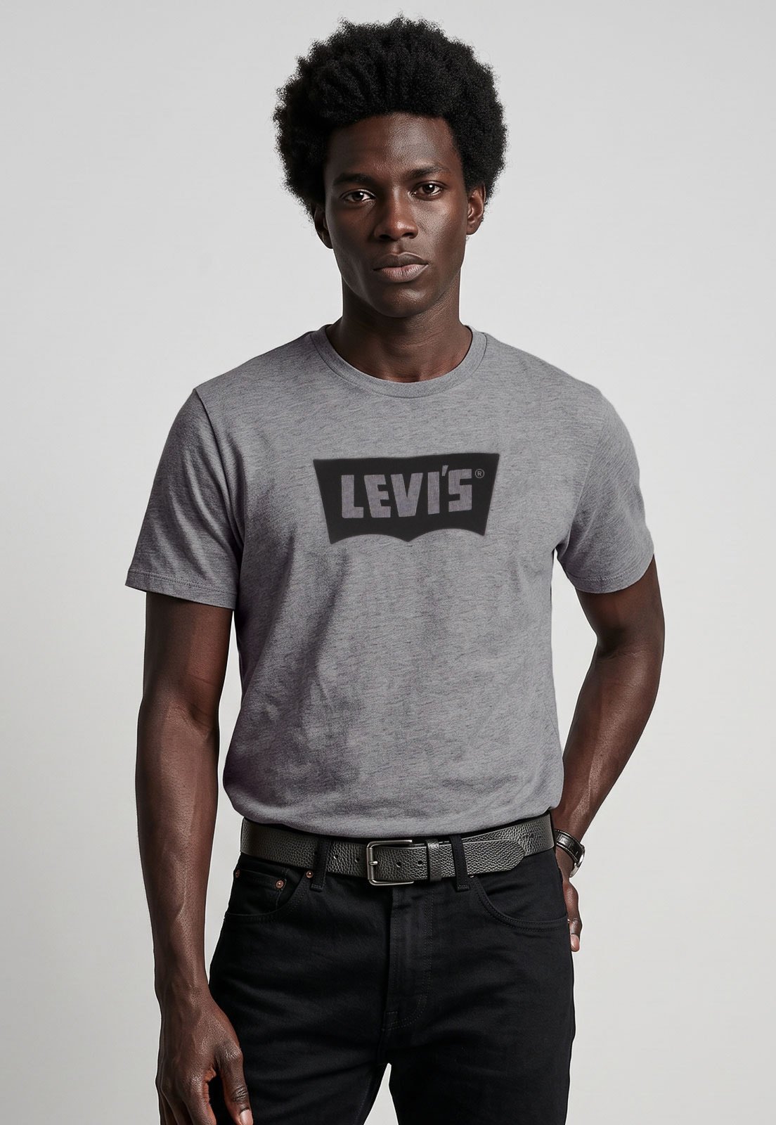 Camiseta Masculina Levis Vintage Fit Graphic Cinza