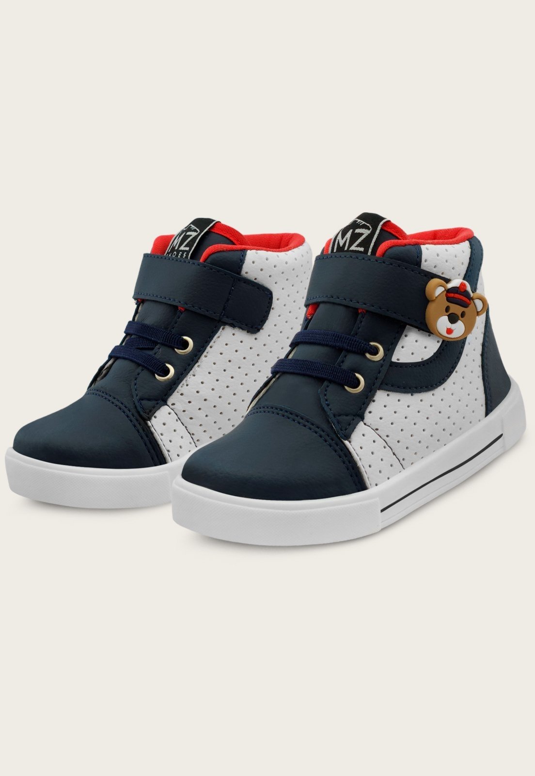 Infantil – Tênis MzKid Menino Cano Alto Casual Masculino Ursinho