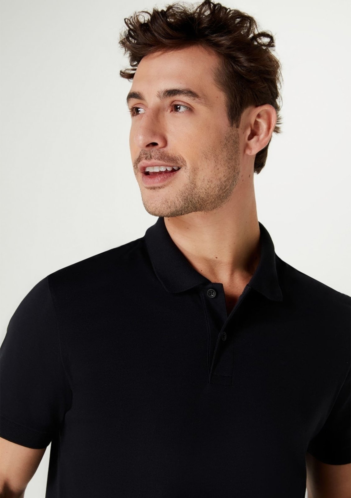 Camisa Polo Básica Masculina Em Algodão Pima
