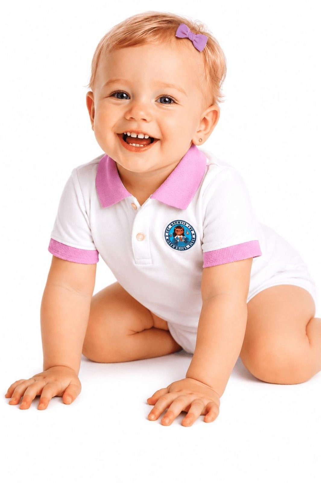 Infantil - Body Menina Animadoras Subaquáticas Alphabeto Branco