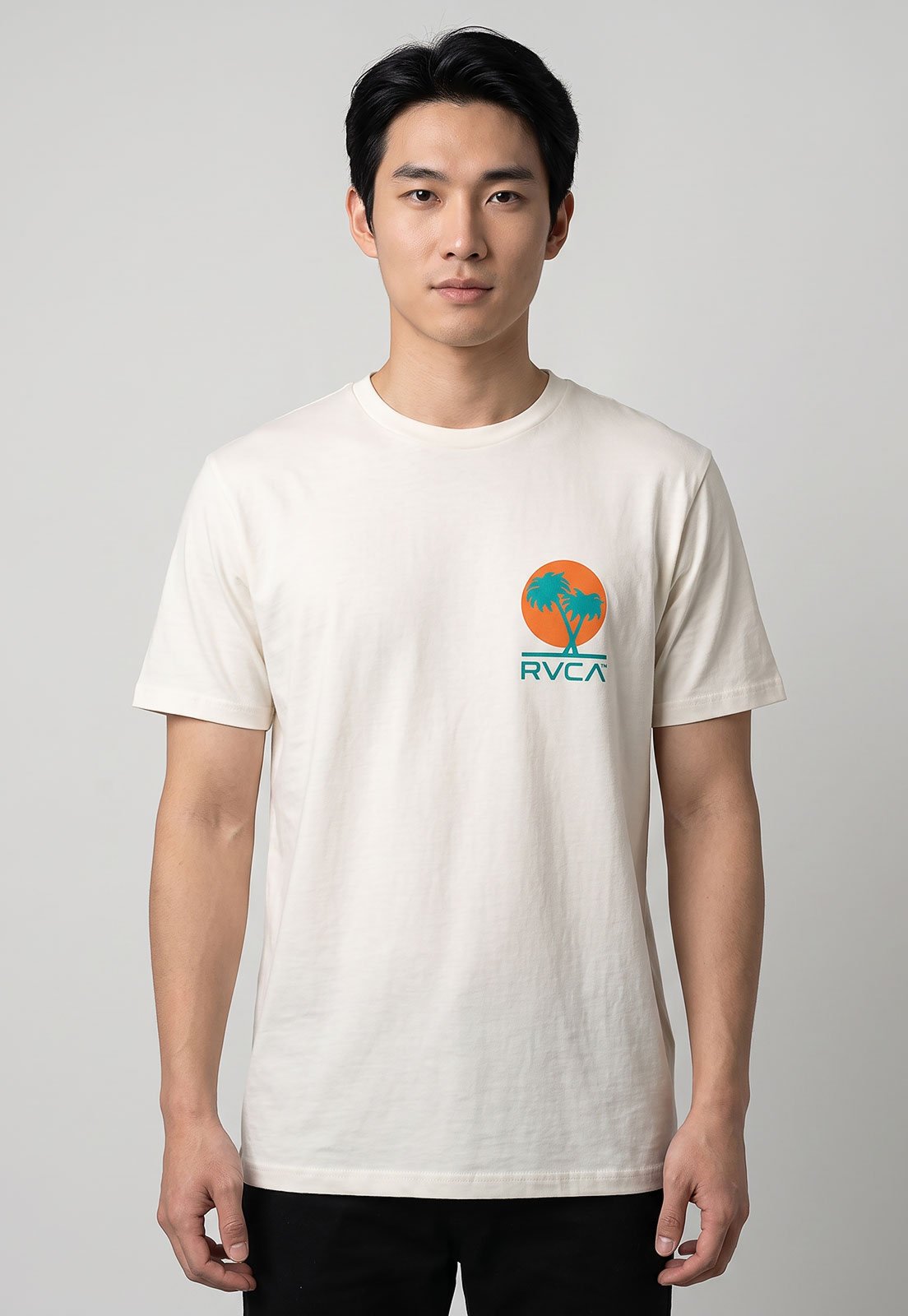 Camiseta Masculina RVCA Puerto Nuevo Branca