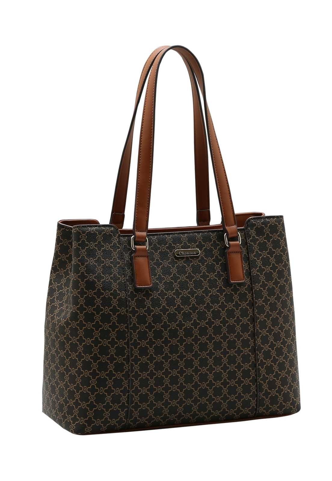 Bolsa Feminina Chenson Ombro New Elemento Gráfico 3485886 Café