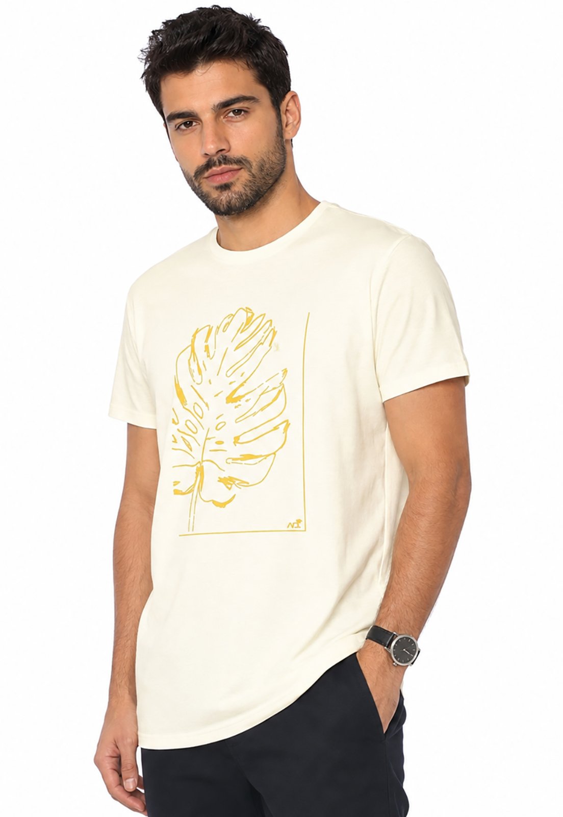 CAMISETA AD FASHION ESTAMPADA AMARELO