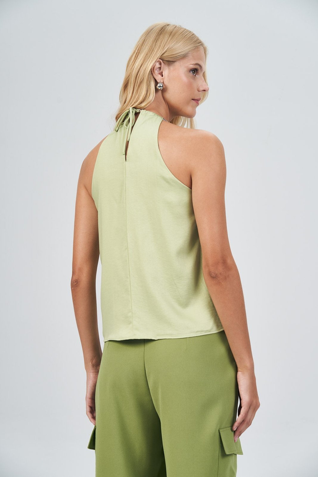 Vista 3 Blusa Gola Franzida Feminina Acostamento ACT FEMININO nude ACT FEMININO nude