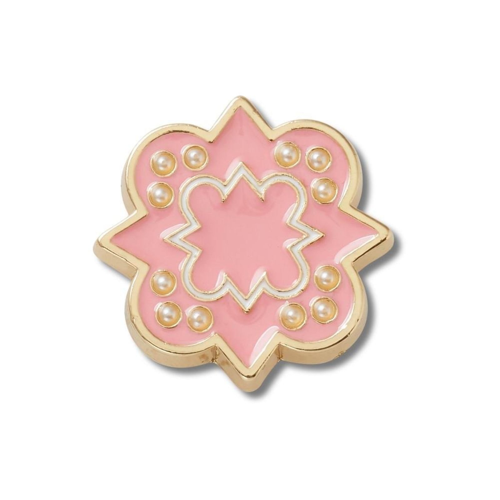 Infantil - Jibbitz™ Símbolo Sororidade Rosa E Dourado Único Branco