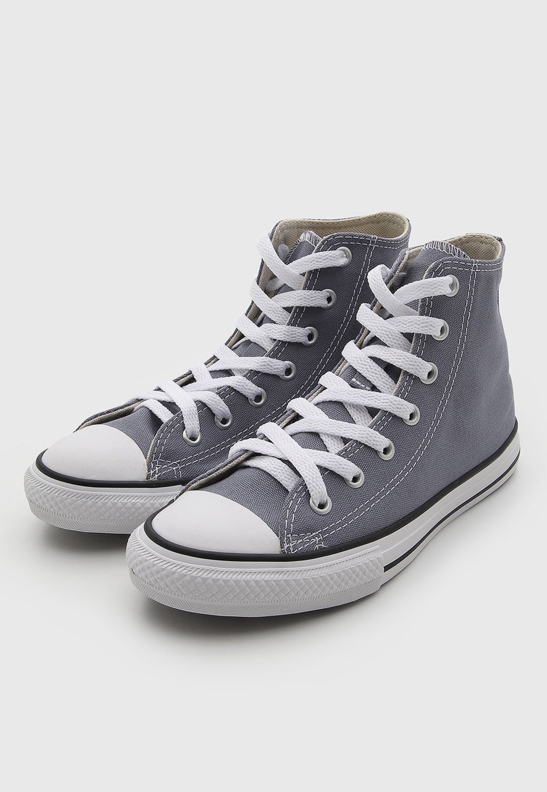 Infantil - Tênis Converse Chuck Taylor Cano Alto Cinza