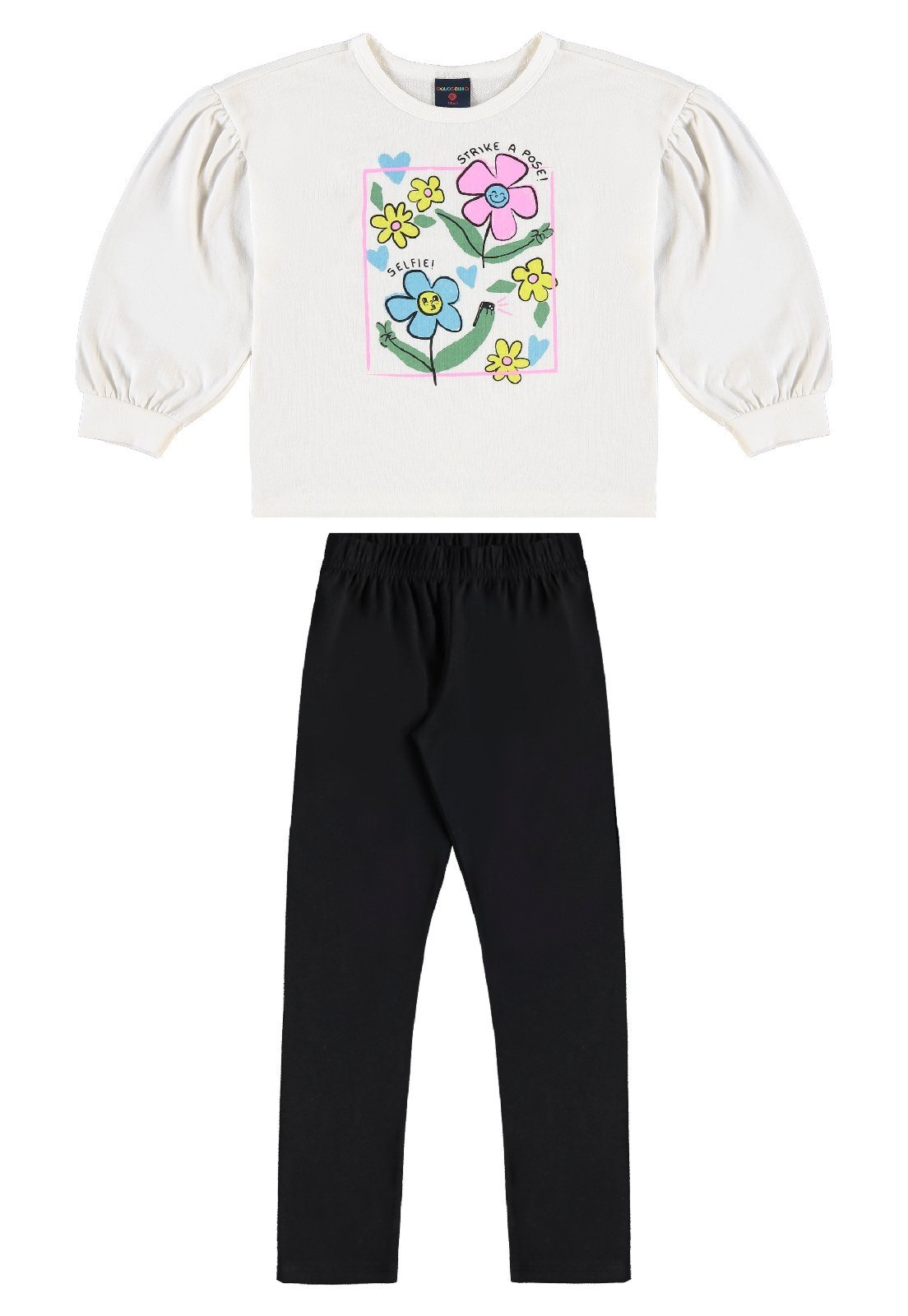 Infantil - Conjunto Blusão e Calça Legging Guloseima Branco