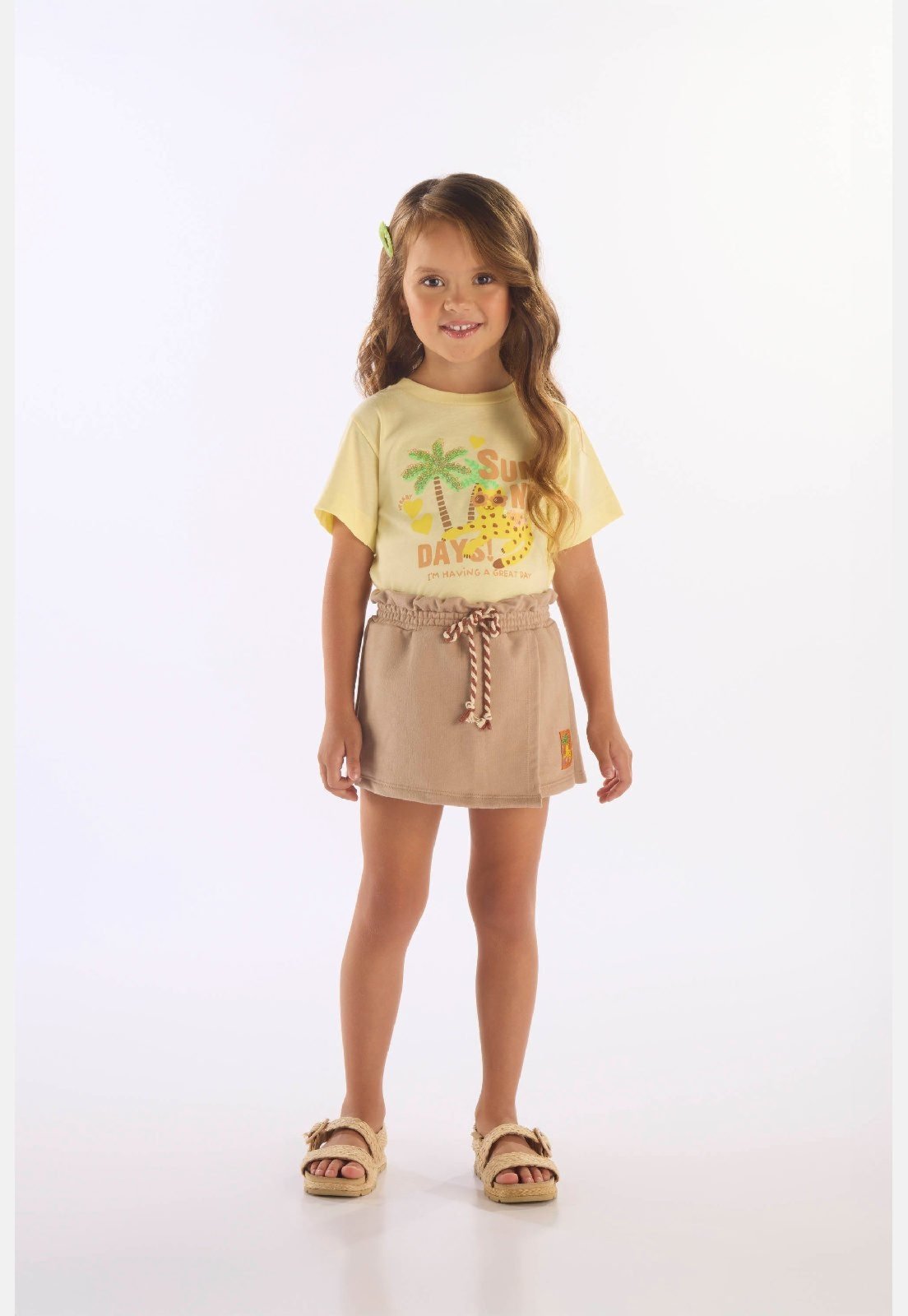 Infantil - Conjunto Blusa Short-Saia Up Baby Amarelo
