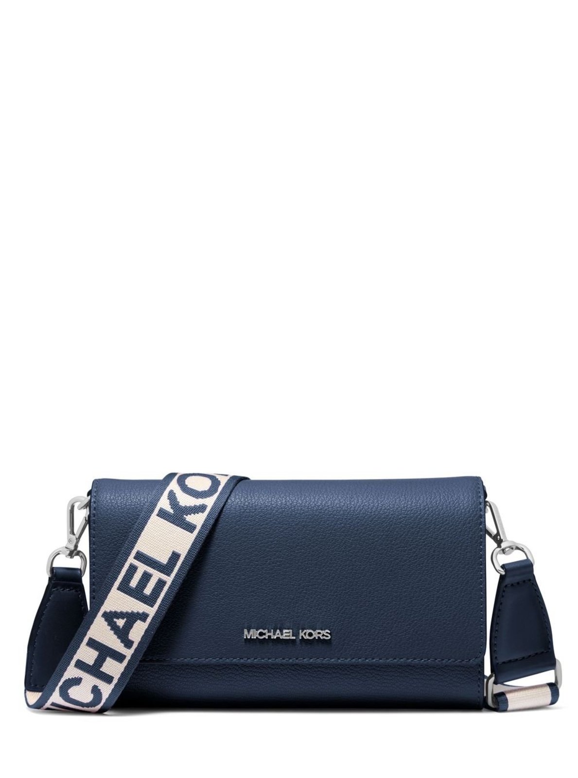 Vista 2 Bolsa Transversal Jet Set Grande De Couro 35F3sttc8l406 azul azul