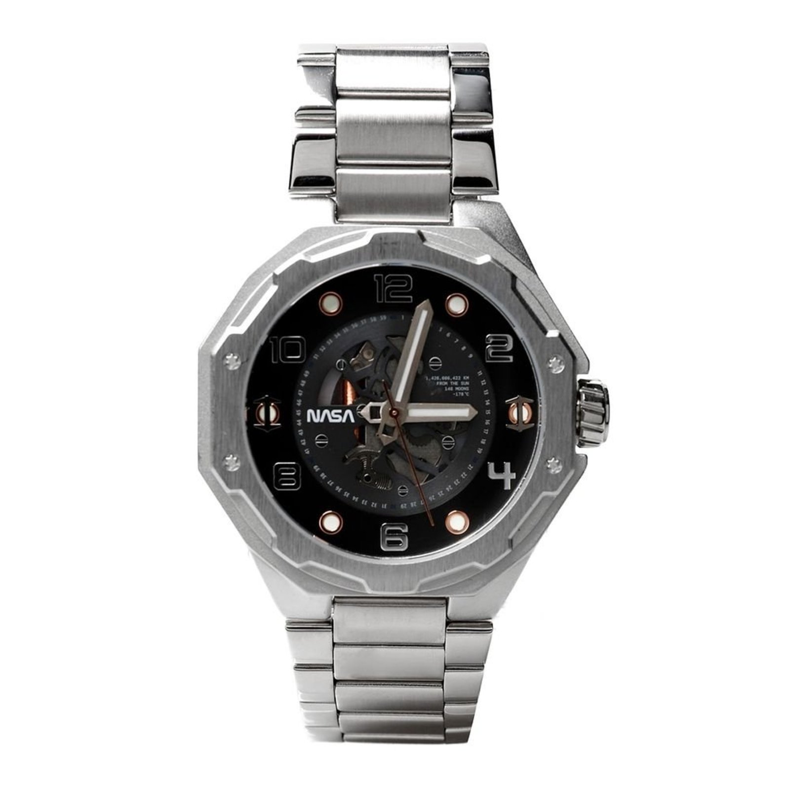 Relógio Analógico Masculino Nasa Metal Prata RE.MT.1823.0707 M Chilli Beans