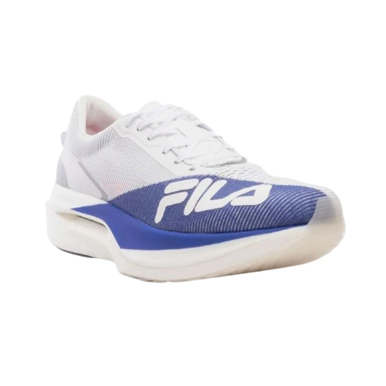 Vista 3 Tênis Running Masculino Fila Racer Carbon 3 Branco E Azul branco carbon Fila branco carbon
