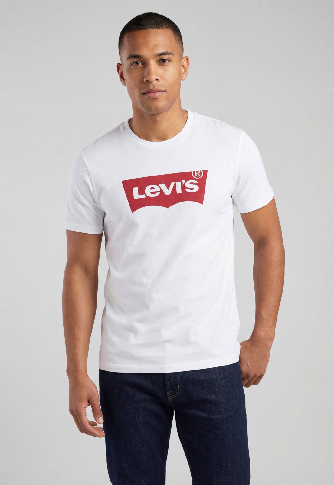 Camiseta Masculina Levis Logo Branca