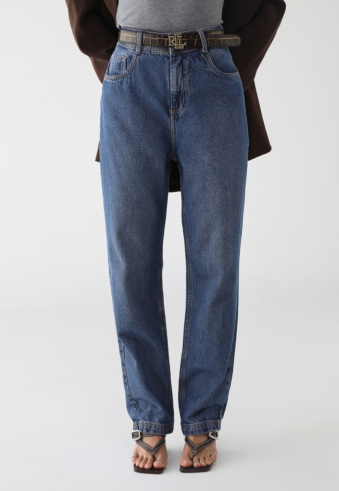 Calça Jeans Maria Valentina Slim Pocket Azul