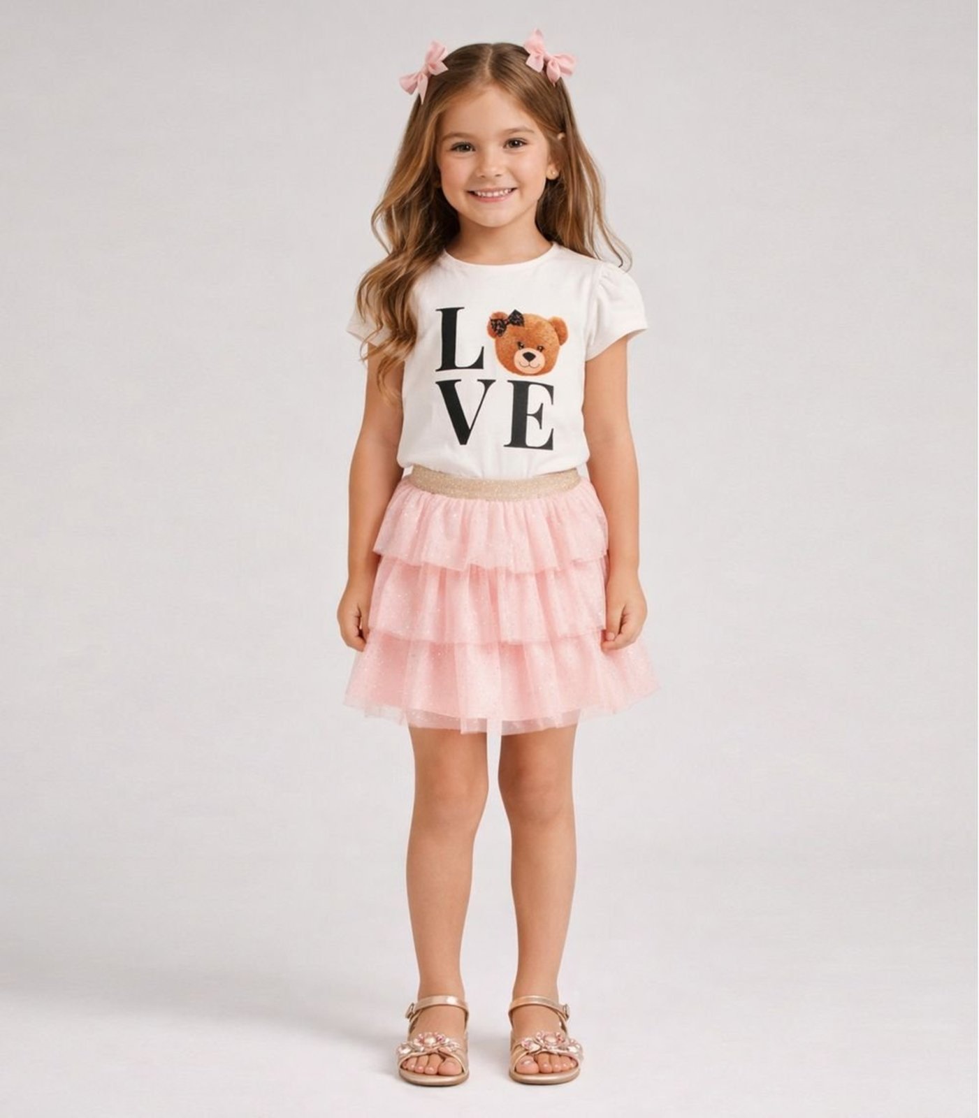 Infantil - Blusa Feminina em Cotton Leve Trick Nick Bege