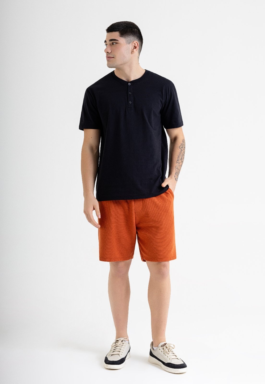 Camiseta Masculina em Meia Malha Just Basic Azul