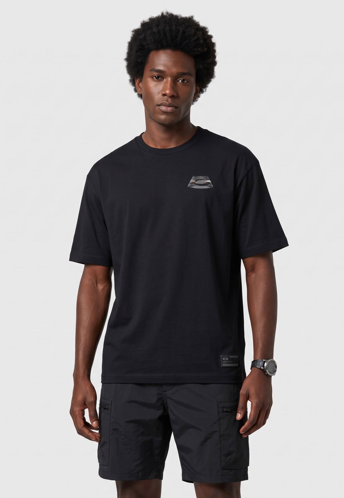Camiseta Masculina Oakley Bunker Tech SS Tee Preta