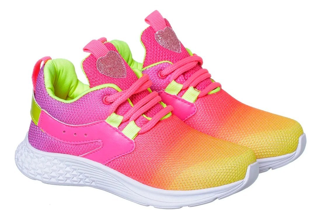 Infantil – Tenis Menina Colorido Confortável Fashion Blogueirinha Moda