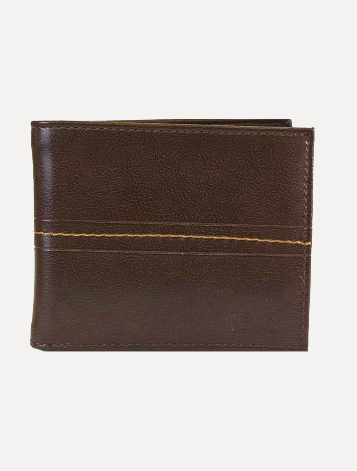 Vista 2 Carteira Levis Masculina Couro ID Bifold Plaid Café marrom Levis marrom