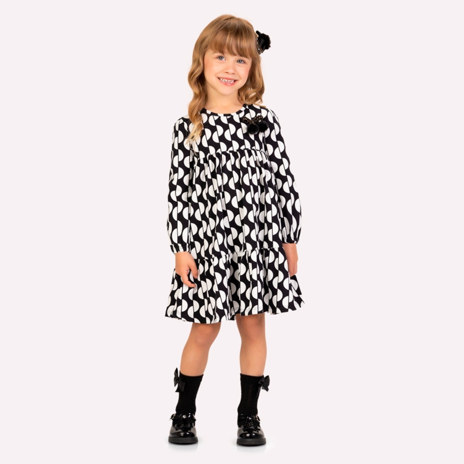 Infantil - Vestido Menina em Cotton Milon