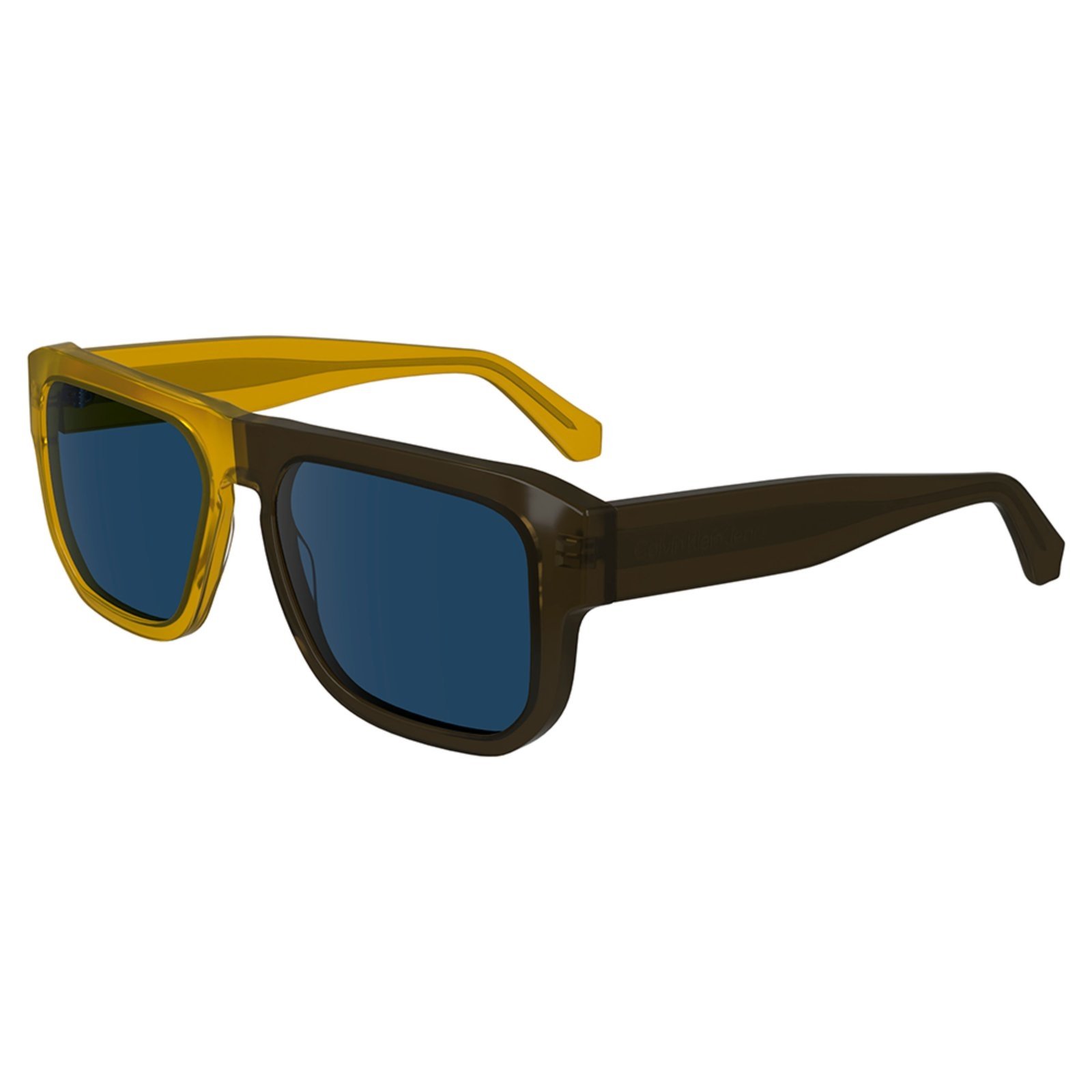 Óculos de Sol Calvin Klein Jeans CKJ24607S 275 – Amarelo e Marrom 55