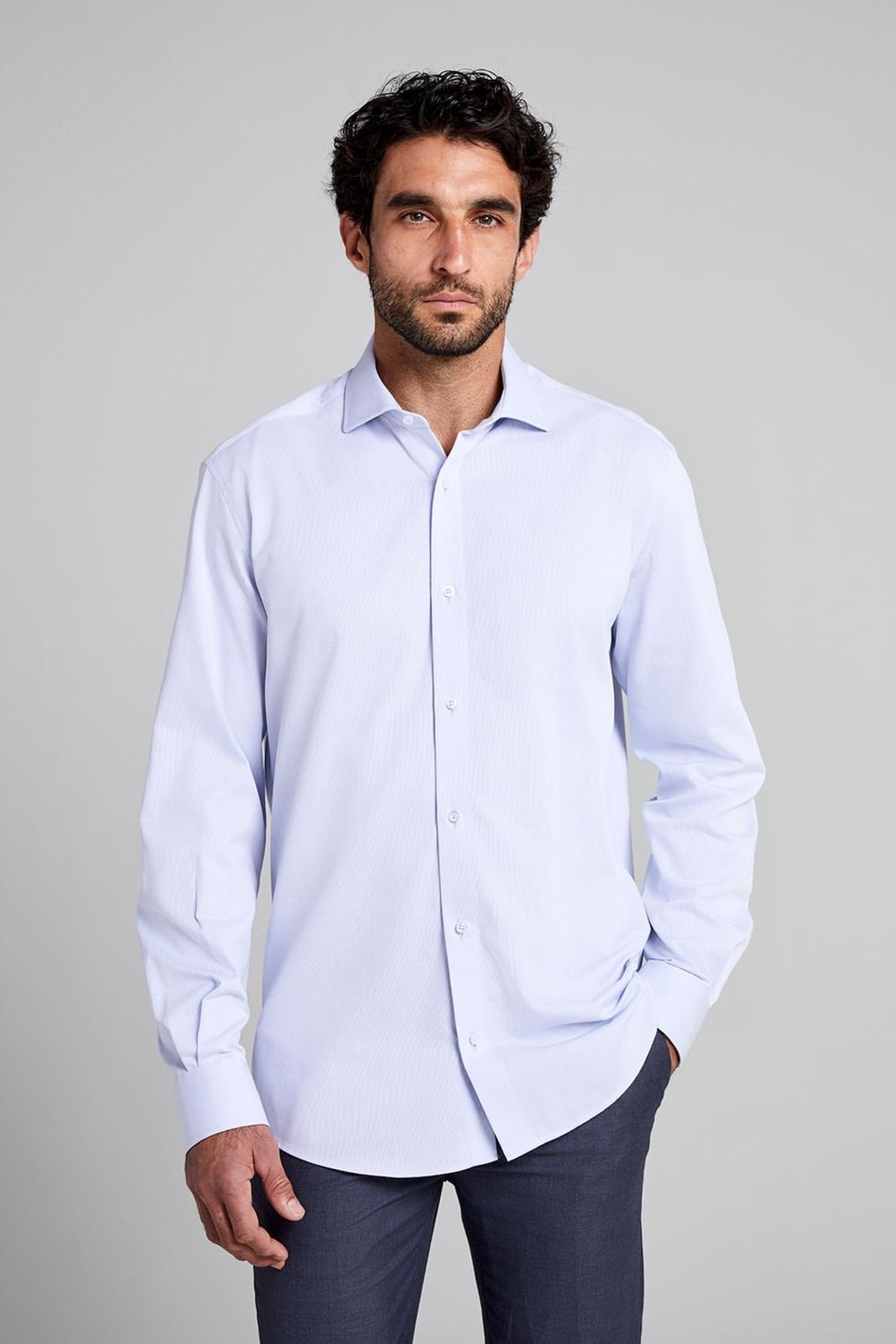 HIGHSTIL Camisa Social Slim Fit - Azul Claro