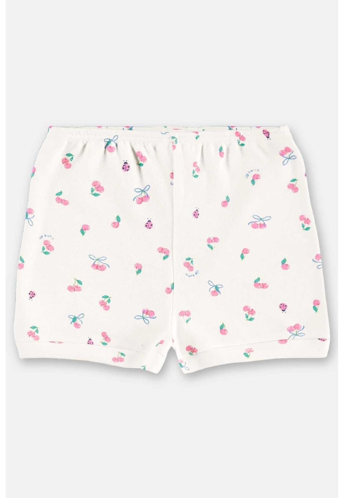 Vista 2 Infantil - Shorts em Suedine para Menina Up Baby Off-White off-white white Up Baby off-white white