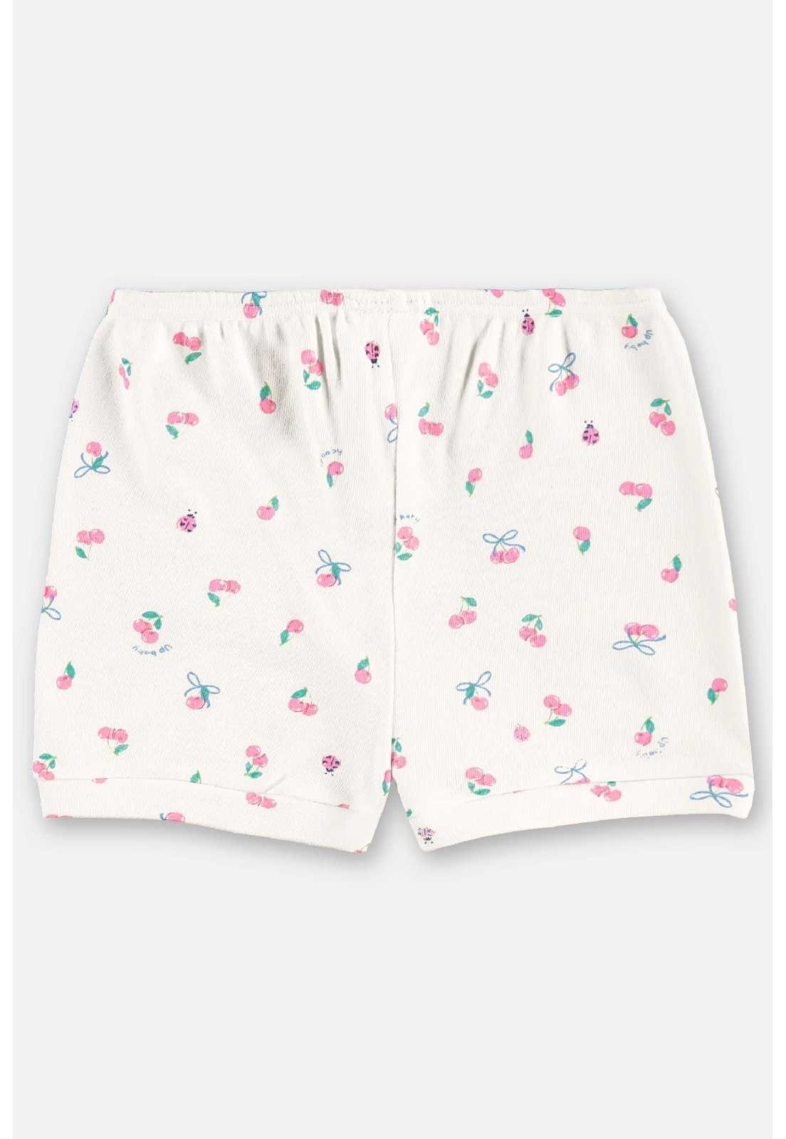 Vista 3 Infantil - Shorts em Suedine para Menina Up Baby Off-White off-white white Up Baby off-white white