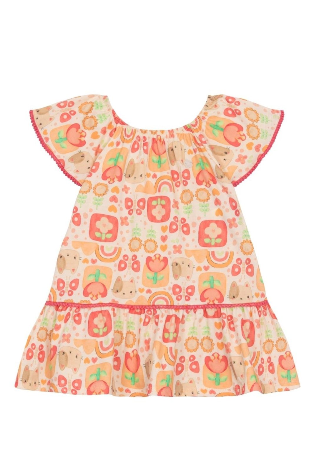 Infantil - Vestido menina em meia malha Brandili
