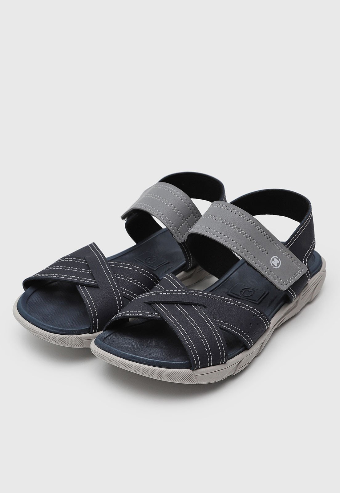 Vista 2 Infantil - Sandália Molekinho Tiras Velcro Azul-Marinho azul marinho MOLEKINHO azul marinho