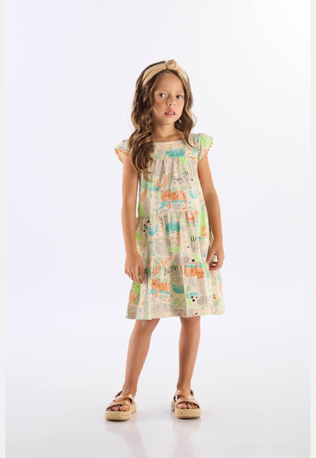 Infantil - Vestido em Algodão Flamê Up Baby Bege
